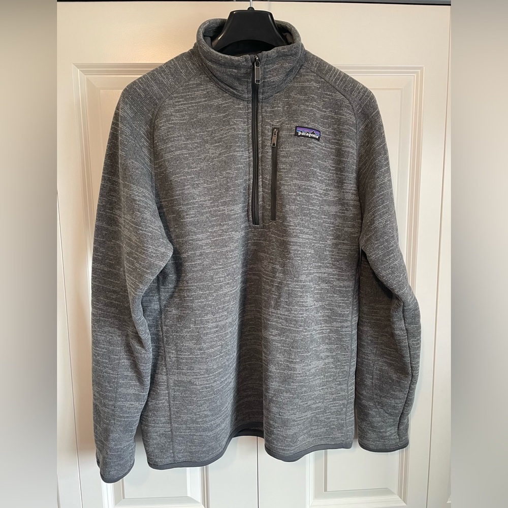NWOT Patagonia Gray Quarter-Zip Fleece Pullover (Men’s Better Sweater) $140